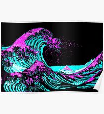 Vapourwaves japanische digitale Kunst Poster