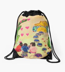 Friends in Fairyland Drawstring Bag