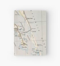 Vintage Map of Roanoke Island & Outer Banks NC Hardcover Journal
