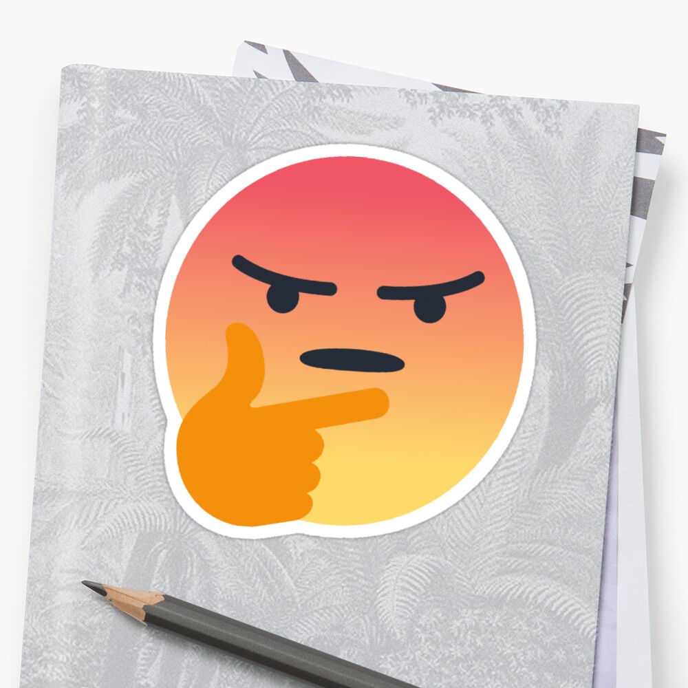Angry Thinking Facebook Emoji Stickers By Stertube Redbubble