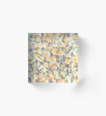Mango Symphony Yellow Abstract Pattern Acrylic Block
