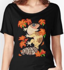 Camiseta ancha para mujer Gecko de lirio de fuego