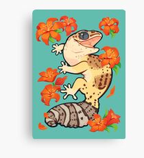 Fire lily gecko Canvas Print