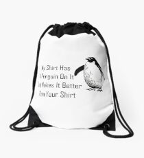 penguin Drawstring Bag