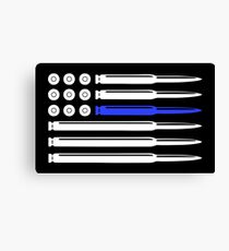 Thin Blue Line - Bullet Canvas Print