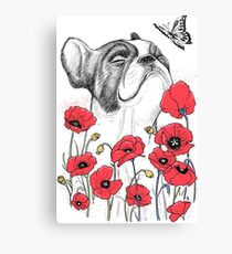 Lienzo Pug in flowers