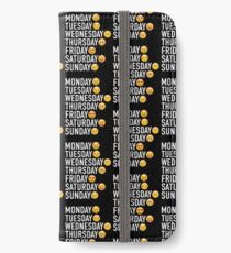 Stimmungen der Woche ausgedrückt durch Emojis iPhone Flip-Case/Hülle/Klebefolie