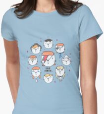 The 9 Lives of David Meowie Women's Fitted T-Shirt