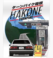 Hakone Toyota AE86 Trueno Poster