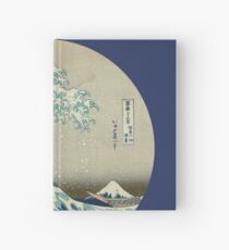 Great Wave off Kanagawa circle Hardcover Journal