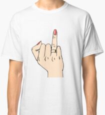 Comic Style Ring Finger Design Classic T-Shirt