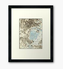 Vintage Map of Elizabeth NJ (1947) Framed Print