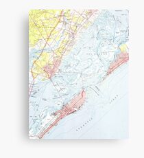 Vintage Map of Ocean City NJ (1952) Metal Print