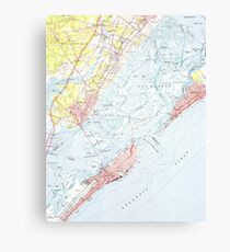 Vintage Map of Ocean City NJ (1952) Canvas Print