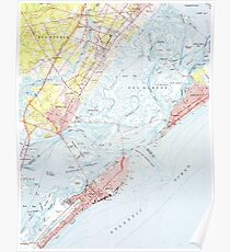 Vintage Map of Ocean City NJ (1952) Poster