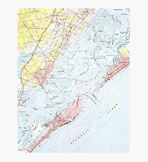 Vintage Map of Ocean City NJ (1952) Photographic Print