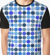 Blue Neuron Dots Graphic T-Shirt