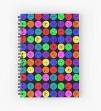 Black Neuron Dots Spiral Notebook
