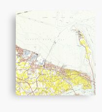 Vintage Map of Sandy Hook NJ (1954) Metal Print