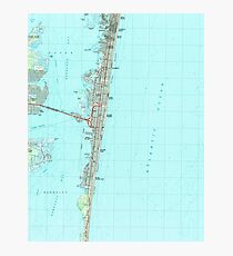 Seaside Park & NJ Shore Map (1989) Photographic Print