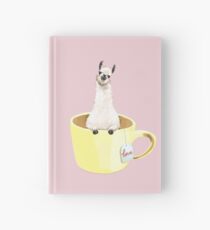 Llama in Cup Hardcover Journal