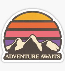 Pegatina Aventura aguarda | Sol de montaña