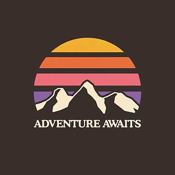 Artwork thumbnail, Adventure Awaits | Mountain Sun by retroready