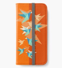 Orange Paper Cranes iPhone Wallet/Case/Skin