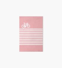 Baby Pink Bike with Stripes Art Board