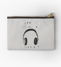 Happiness is a pair of Headphones Zipper Pouch