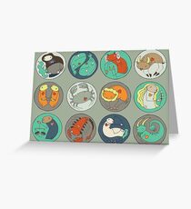 Zodiac Pattern Greeting Card