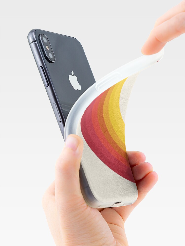 Alternate view of 4-Sho - retro 70s style throwback vibes 1970's trendy decor art minimalist rainbow stripes iPhone Case & Cover