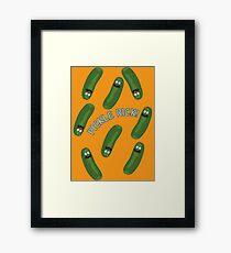 much pickle rick Framed Print