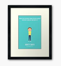 Minimalist Morty Smith Framed Print