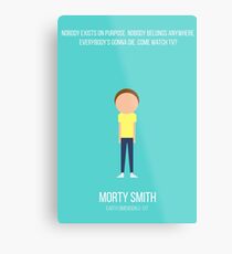 Minimalist Morty Smith Metal Print