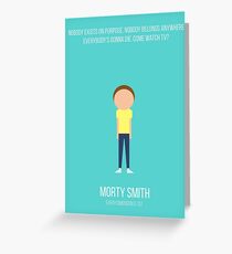 Minimalist Morty Smith Greeting Card