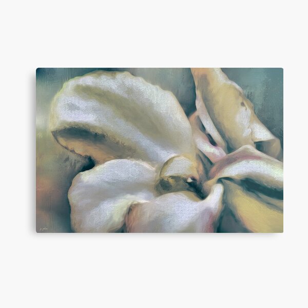 Lily In The Garden Coastal Metal Print