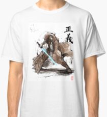 Jedi Knight from Star Wars with calligraphy Classic T-Shirt