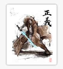 Jedi Knight from Star Wars with calligraphy Sticker