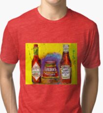 Tabasco - Gulden - Heinz Ketchup - Kitchen Art Tri-blend T-Shirt