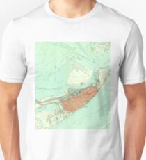 Vintage Map of Galveston Texas (1954) 3 Unisex T-Shirt