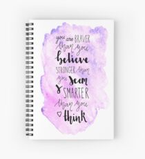 You are braver than you believe Spiral Notebook