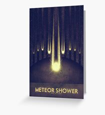 Sol System | Meteor Shower | Space Art Greeting Card