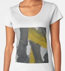 Yellow And Black Abstract 2 Women's Premium T-Shirt