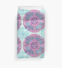 Pink and blue mandala Duvet Cover