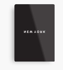 New York Minimalist Black and White - Trendy/Hipster Typography Metal Print