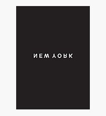 New York Minimalist Black and White - Trendy/Hipster Typography Photographic Print