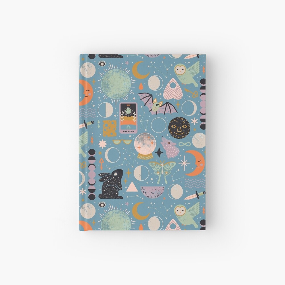 Lunar Pattern: Blue Moon Hardcover Journal