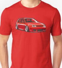 Stanced out Golf MK4 Red Unisex T-Shirt