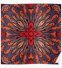 Hand drawn floral ornament Poster